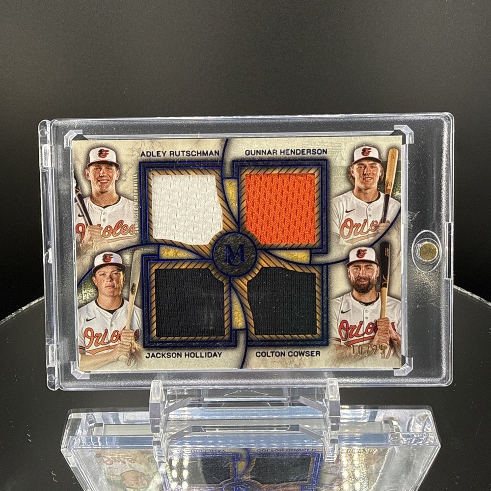 2025 Topps Museum Collection Holliday Henderson Quad Relic Card Orioles /25 SSP
